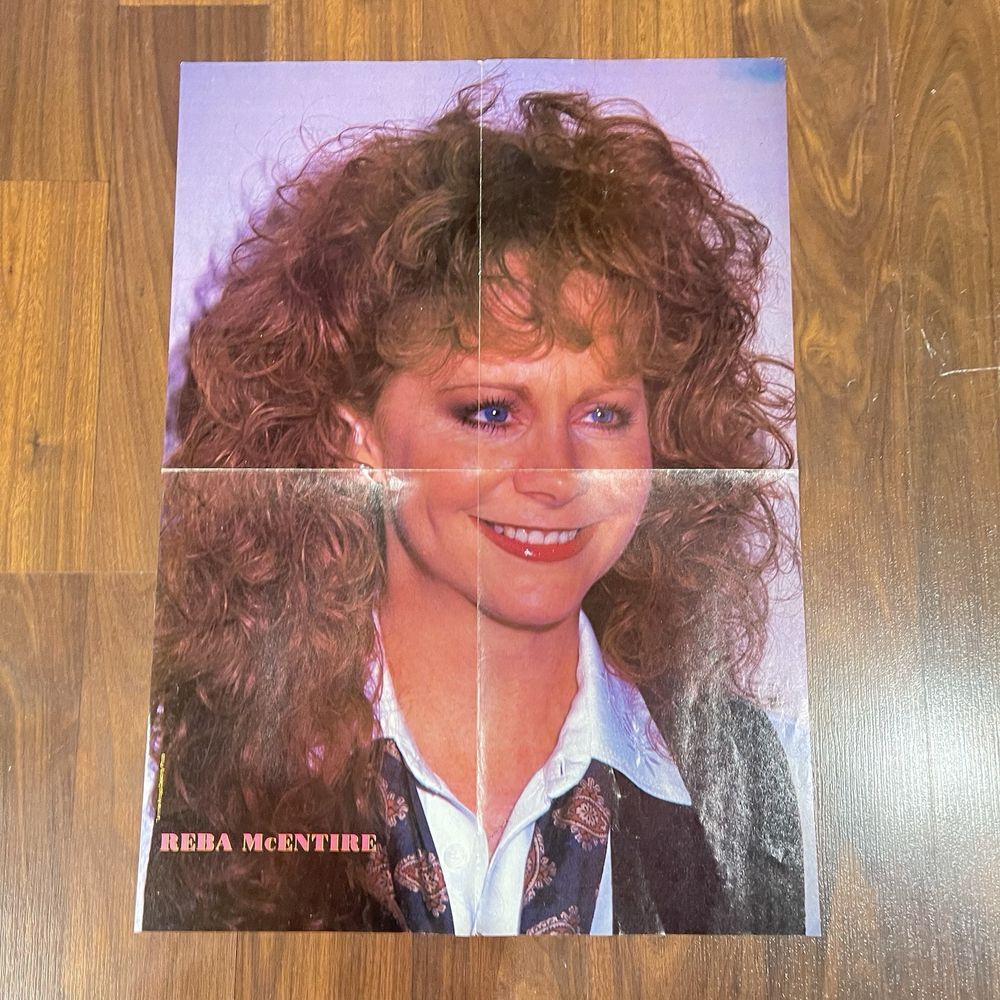 Vintage Country Music Magazine Poster Reba McEntire Billy Ray Cyrus 2 Side 16x21 - Picture 2 of 2